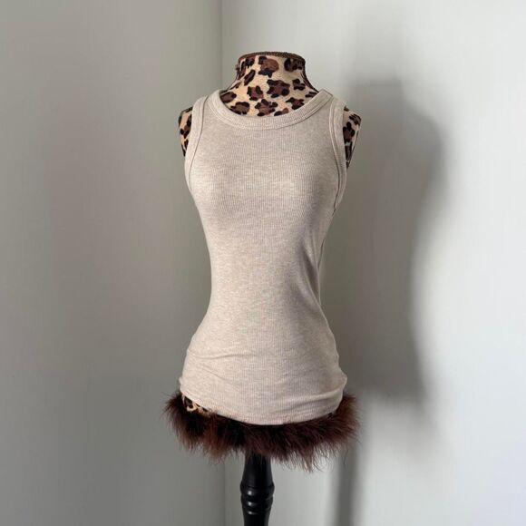 J.crew beige ribbed tank top Size XXS - Picture 2 of 4